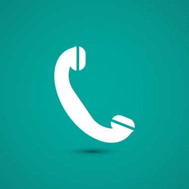telefon, düz simgesi
