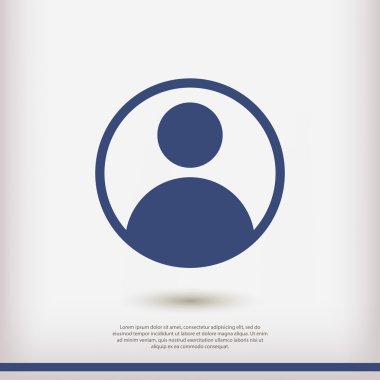 Düz tasarım kullanıcı simgesi