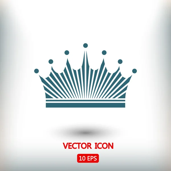 Corona icono de diseño plano — Vector de stock