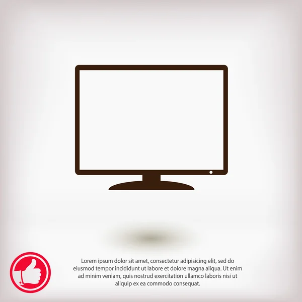 Illustration zum Monitor-Symbol. — Stockvektor