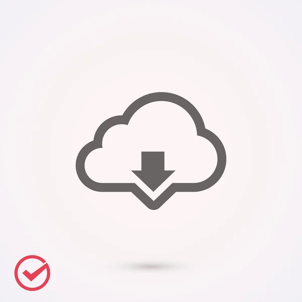 Cloud computing icono de descarga — Vector de stock