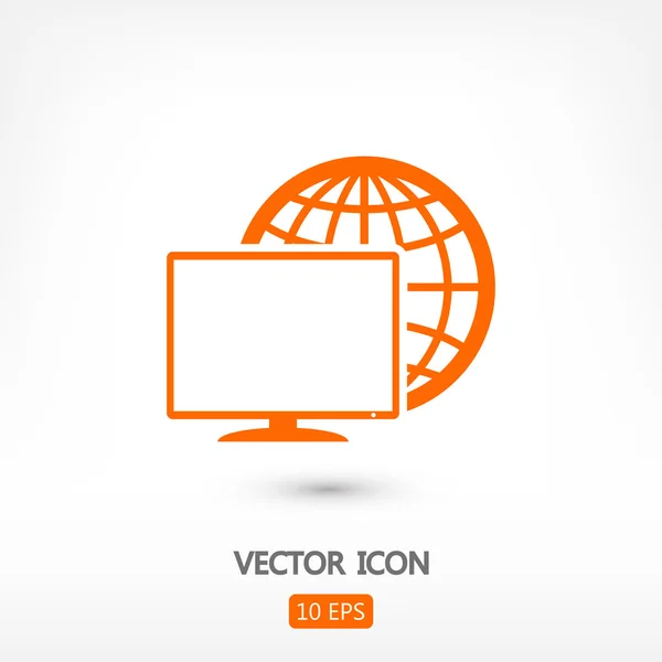 Monitor ícone ilustração . — Vetor de Stock