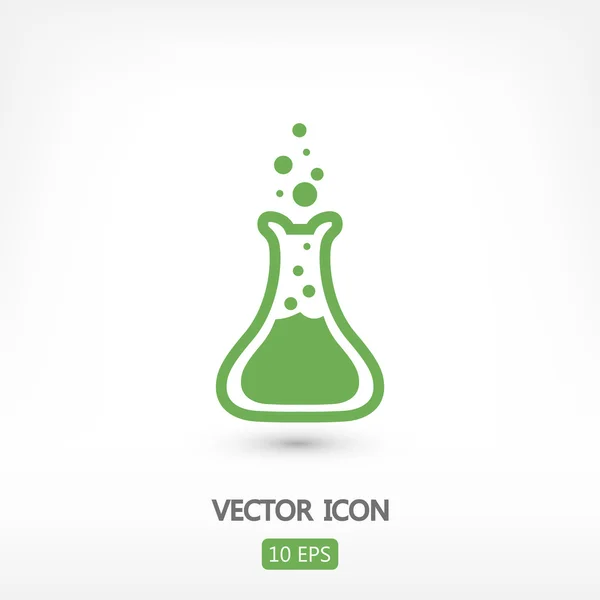 Ícone de vidro de laboratório — Vetor de Stock