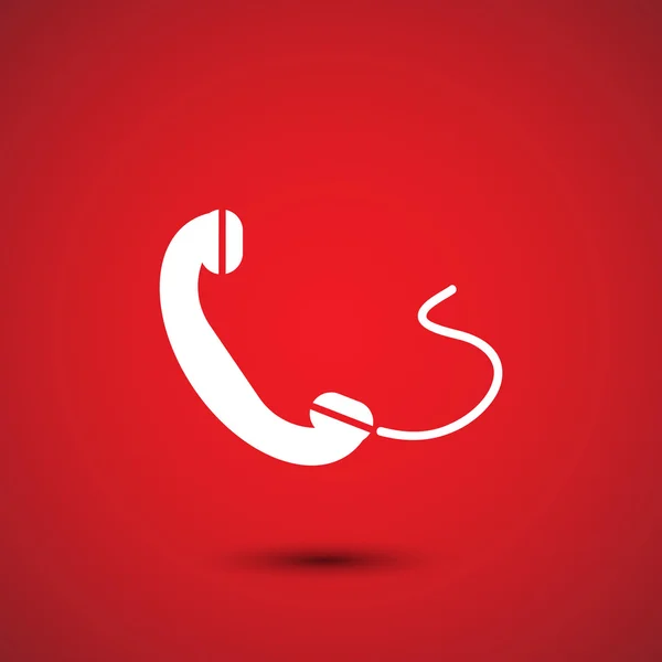 Telefoon, platte pictogram — Stockvector