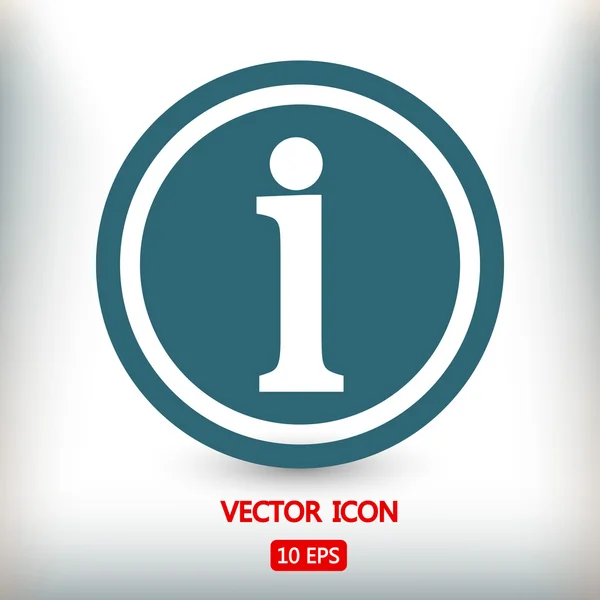 Signo de información icono — Vector de stock