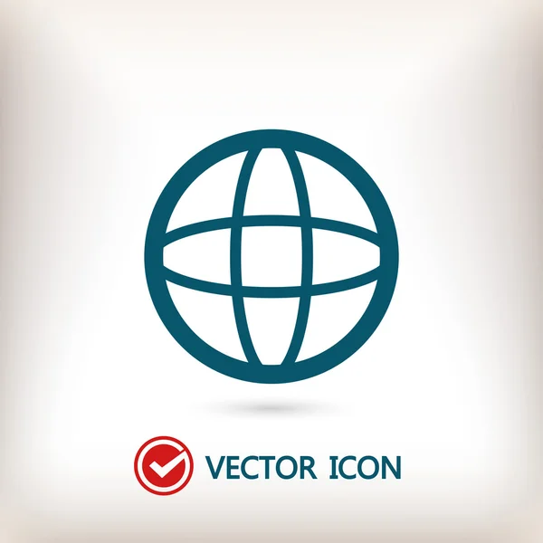 Globo Icono de diseño — Vector de stock