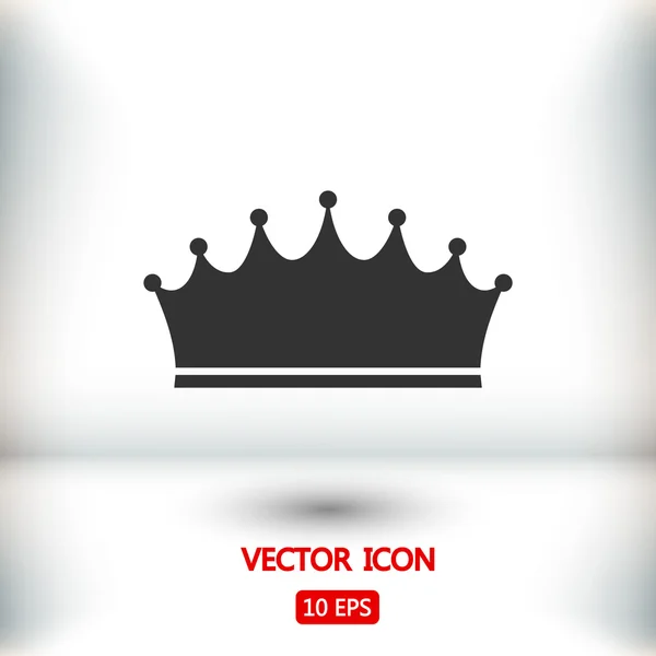 Crown flat design icon — Stock Vector