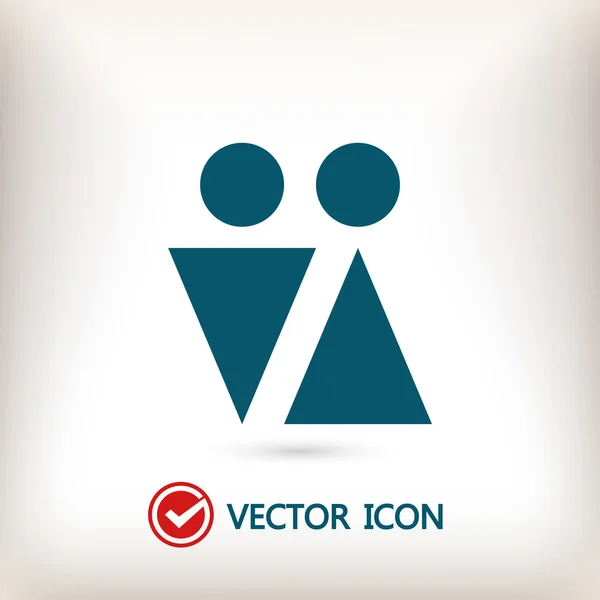 Man en vrouw pictogram — Stockvector