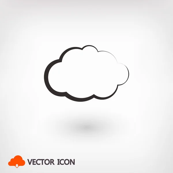 Wolk platte ontwerp pictogram — Stockvector