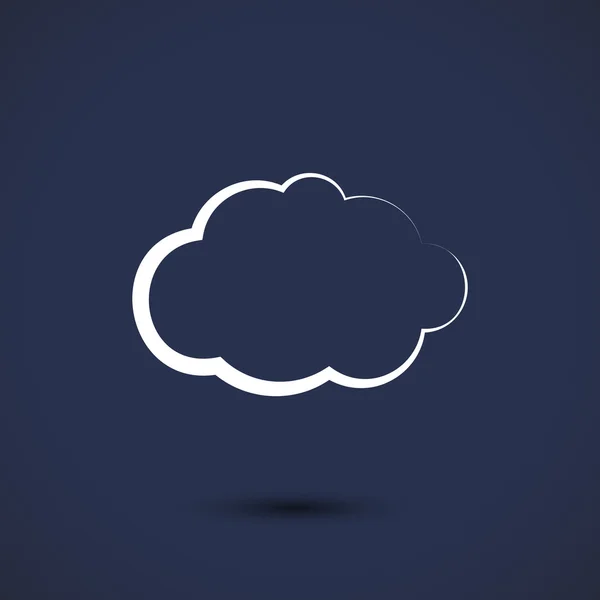 Ícone de design plano nuvem —  Vetores de Stock