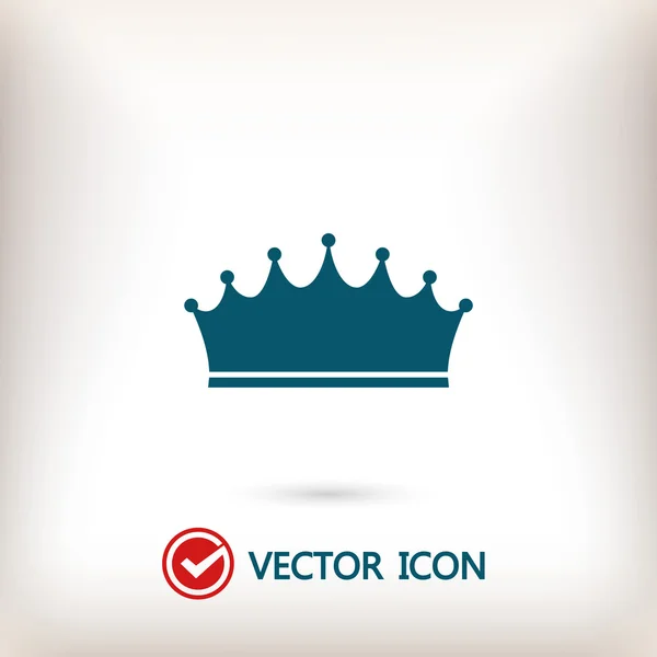 Corona icona di design piatto — Vettoriale Stock