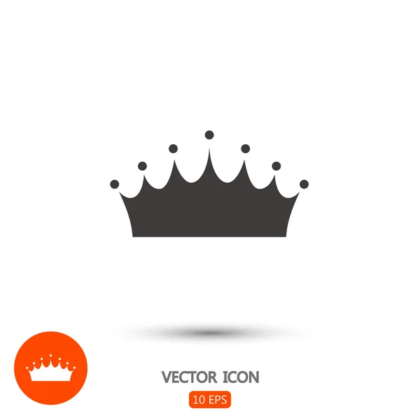 Corona icono de diseño plano — Vector de stock