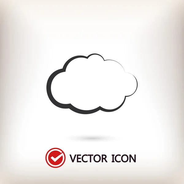 Cloud flat design icon — Stock Vector