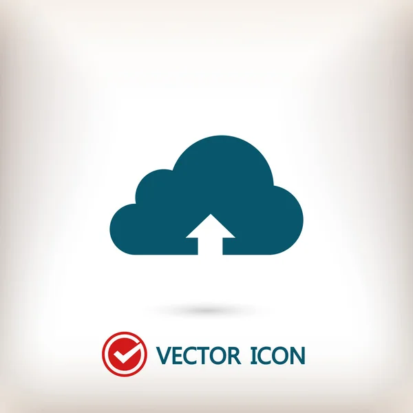 Uploadpictogram in wolk — Stockvector