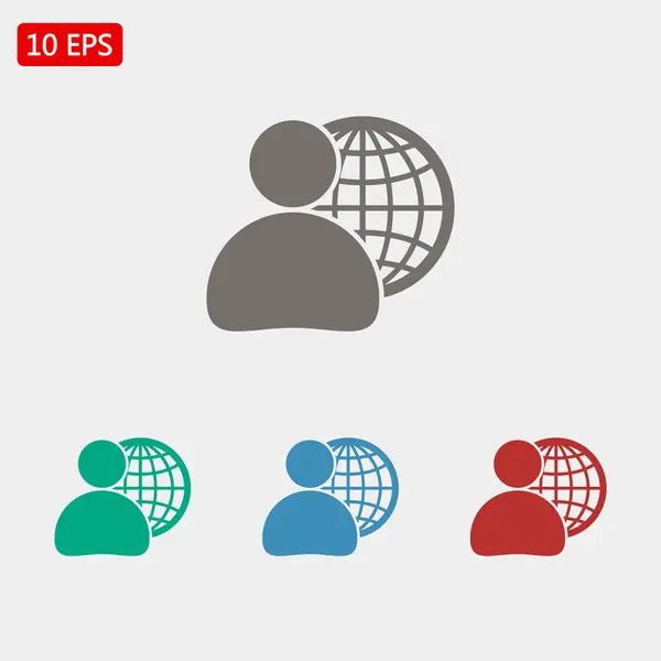 全球性的业务，业务人图标 — 图库矢量图片
