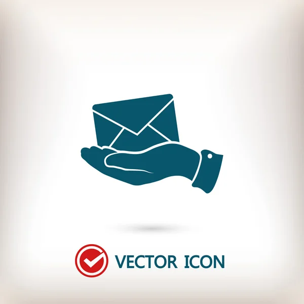 E-Mail in hand icon — Stock Vector