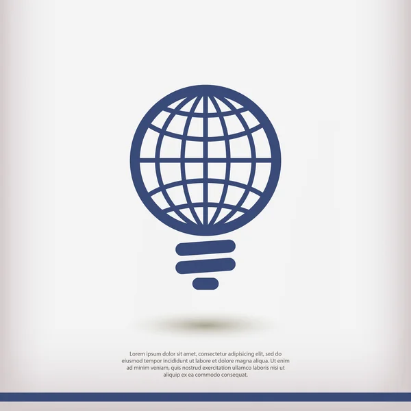 Icono de bombilla global — Archivo Imágenes Vectoriales