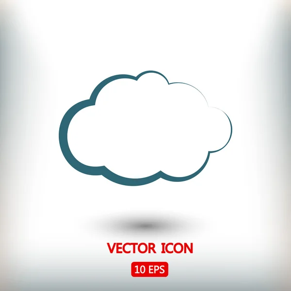 Cloud design piatto icona — Vettoriale Stock