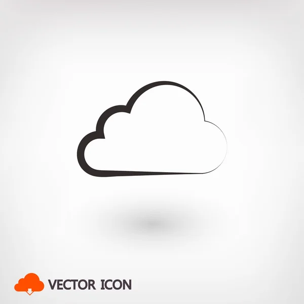 Значок плоского изображения облака — стоковый вектор