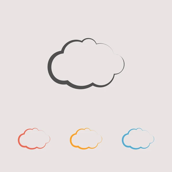 Icône design plat Cloud — Image vectorielle