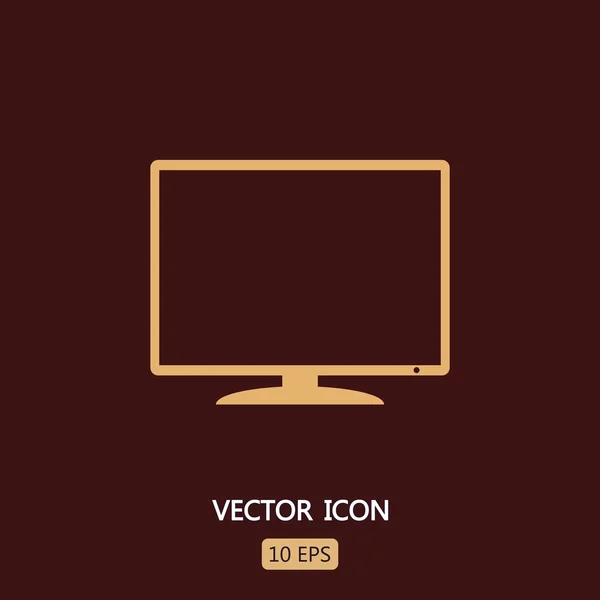 Icono de monitor ilustración . — Archivo Imágenes Vectoriales