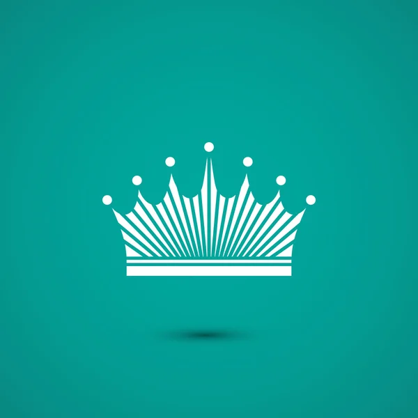 Crown flat design icon — Stock Vector