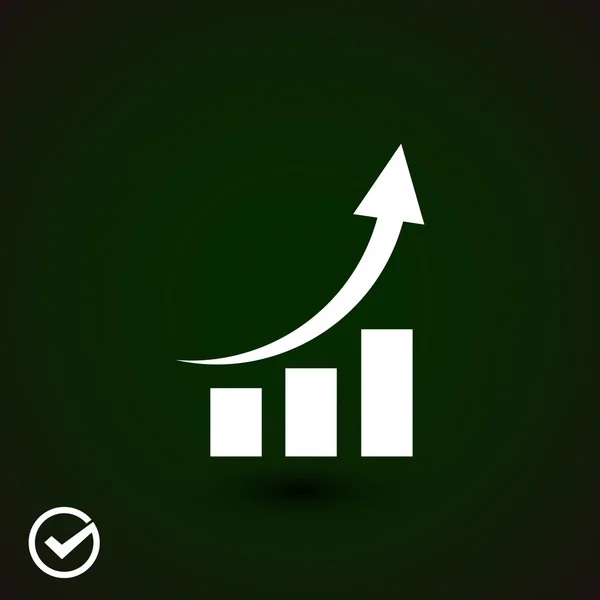 Chart flat design icon — Stock Vector