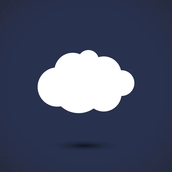 Nube icono de diseño plano — Vector de stock