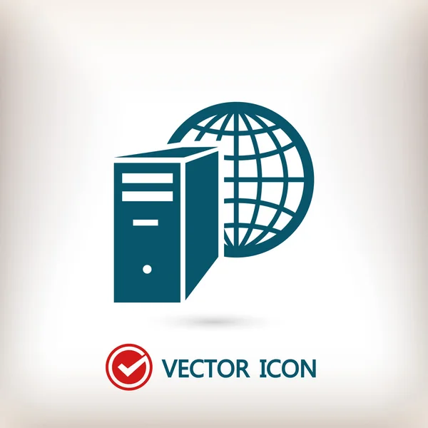 Ícone do servidor de computador — Vetor de Stock