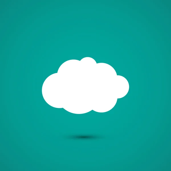 Nube icono de diseño plano — Vector de stock