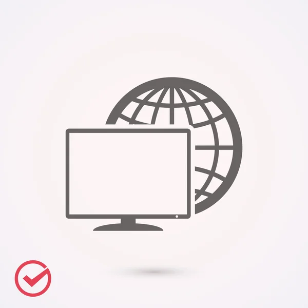 Monitor icon illustration. — Stock Vector