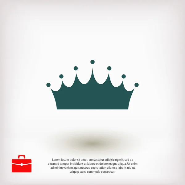 皇冠平面设计图标 — 图库矢量图片