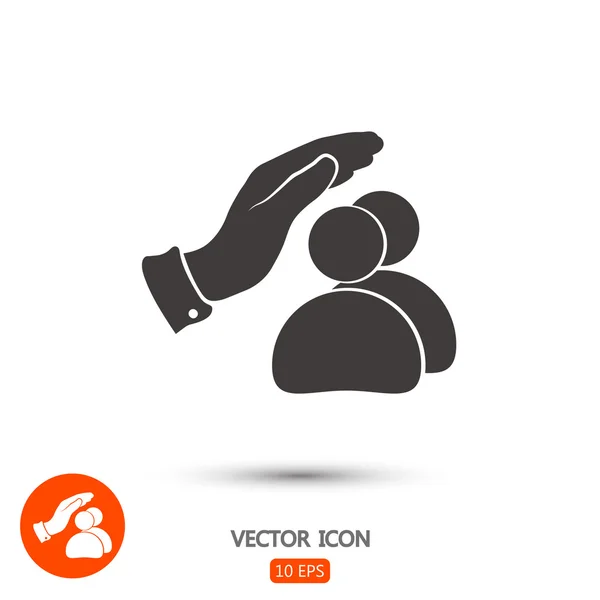 Veilige mensen pictogram — Stockvector