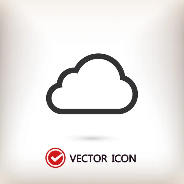 Mrak plochý design ikony — Stockový vektor