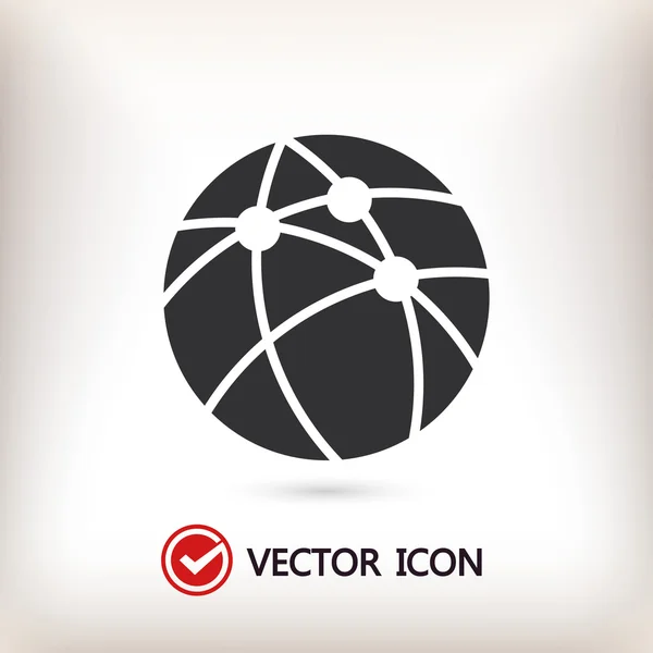 Global technology or social network icon — Stockový vektor