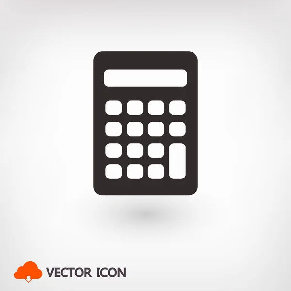 Ícone de calculadora de design plano — Vetor de Stock