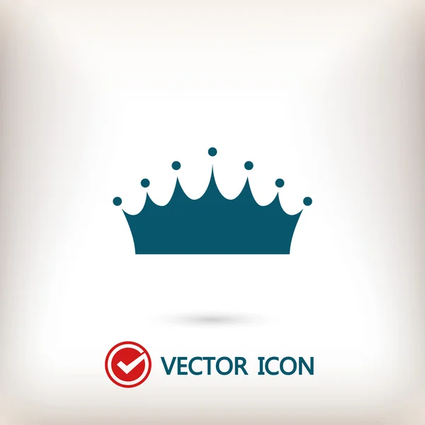 Kroon platte ontwerp pictogram — Stockvector