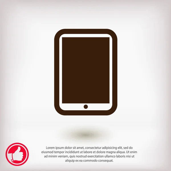 Pictogram van moderne digitale tablet pc — Stockvector