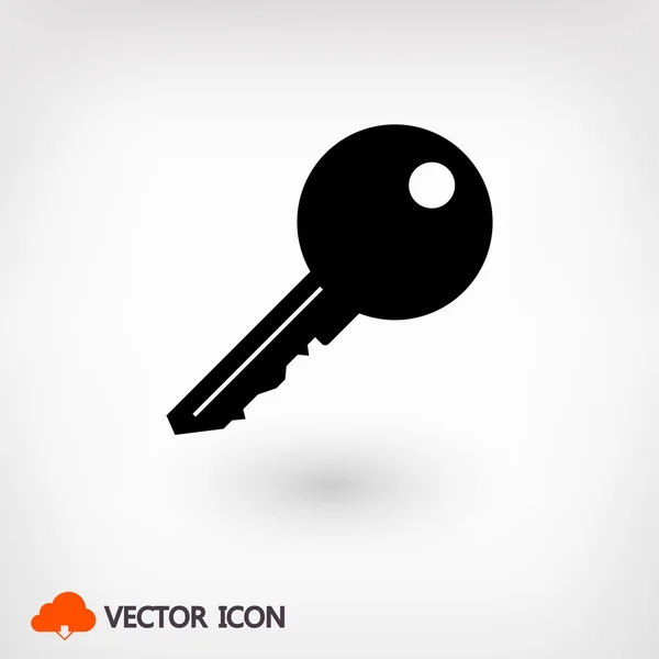 Icono de diseño plano clave — Vector de stock