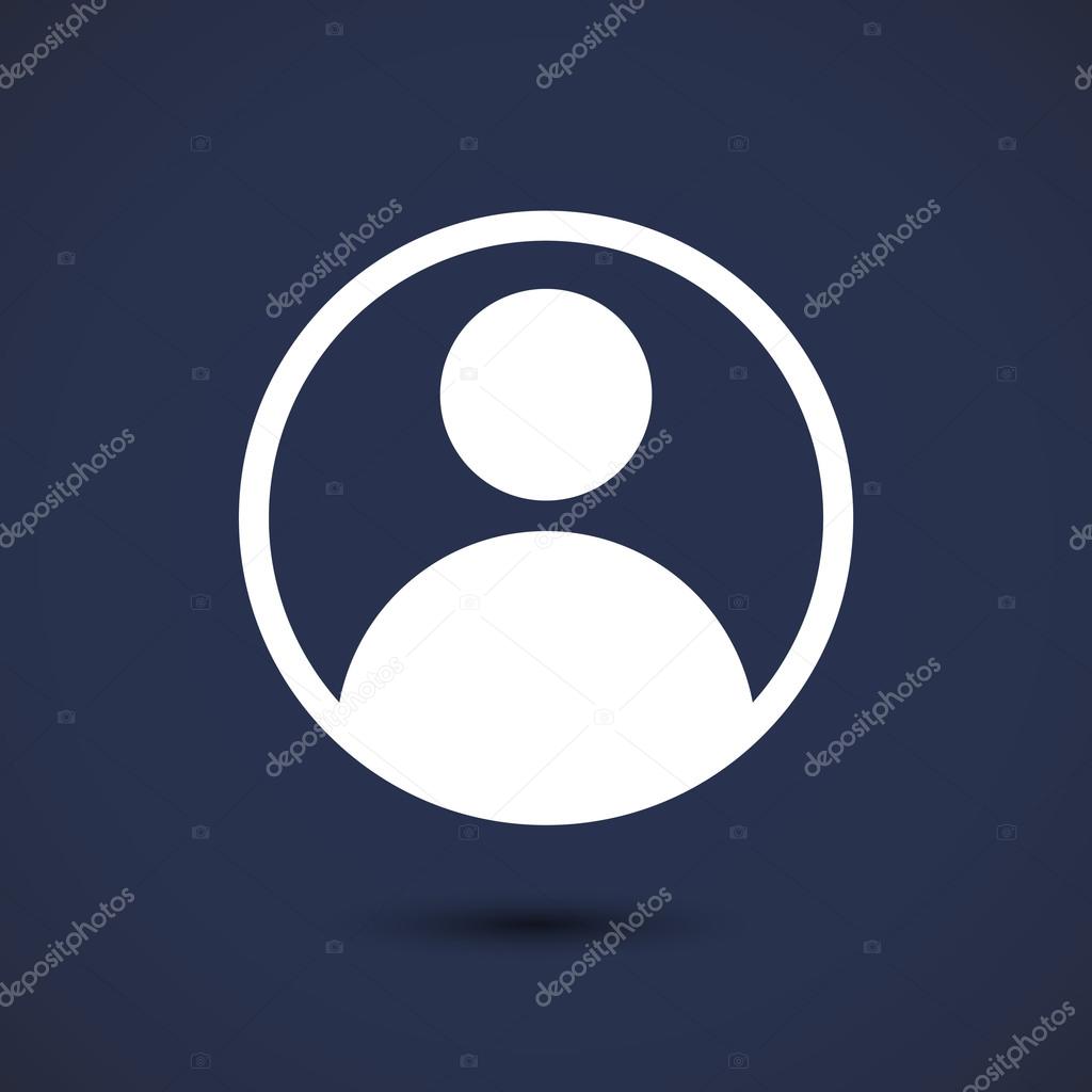 Flat design user icon