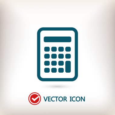 Düz tasarım hesap makinesi simge