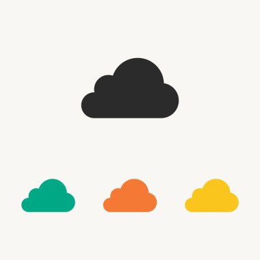 Bulut düz tasarım simgesi