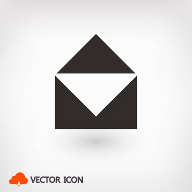 Posta düz tasarım simgesi