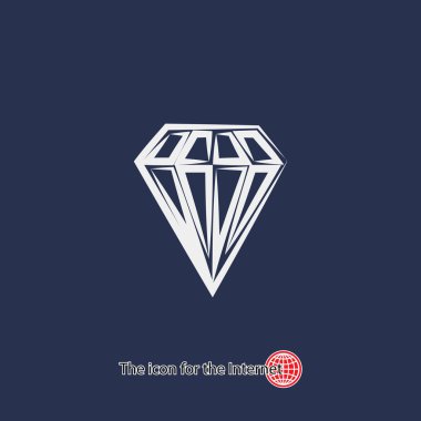 Elmas düz tasarım simgesi