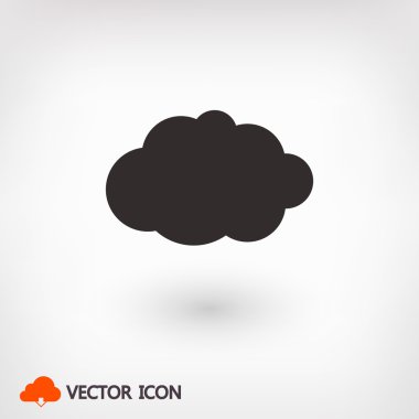Bulut düz tasarım simgesi