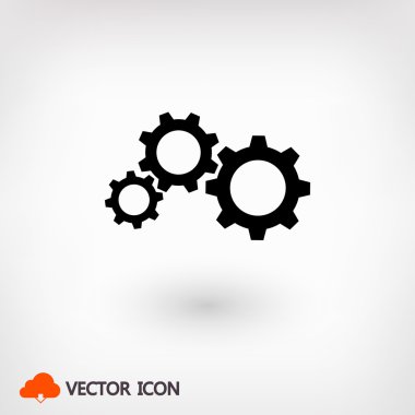 Gears'ı simgesi, düz tasarım stili