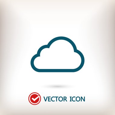 Bulut düz tasarım simgesi