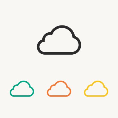 Bulut düz tasarım simgesi