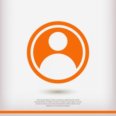 Düz tasarım kullanıcı simgesi