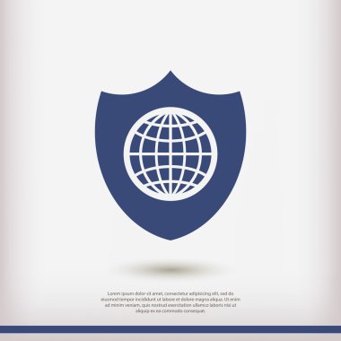 Kalkan kutsal kişilerin resmi, düz tasarım stili